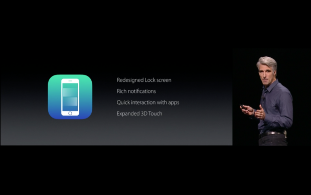 Apple zeigt iOS 10. (Bild: Apple/Screenshot: Golem.de)